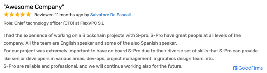 Client review_1 - Blog S-PRO